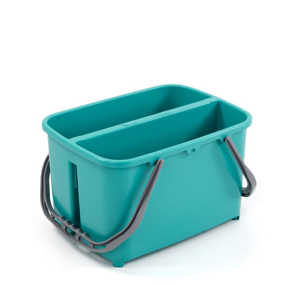 Dünner grüner Doppeleimer von 11+11 Lt. 