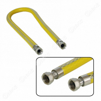 4 Meter Gasleitung aus Edelstahl