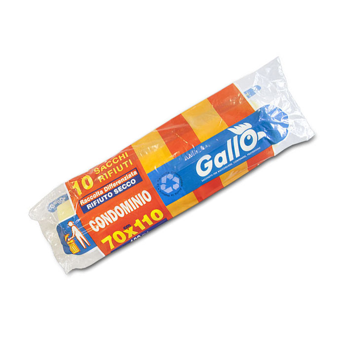 Rolle mit 10 Müllsäcken 70x110 cm