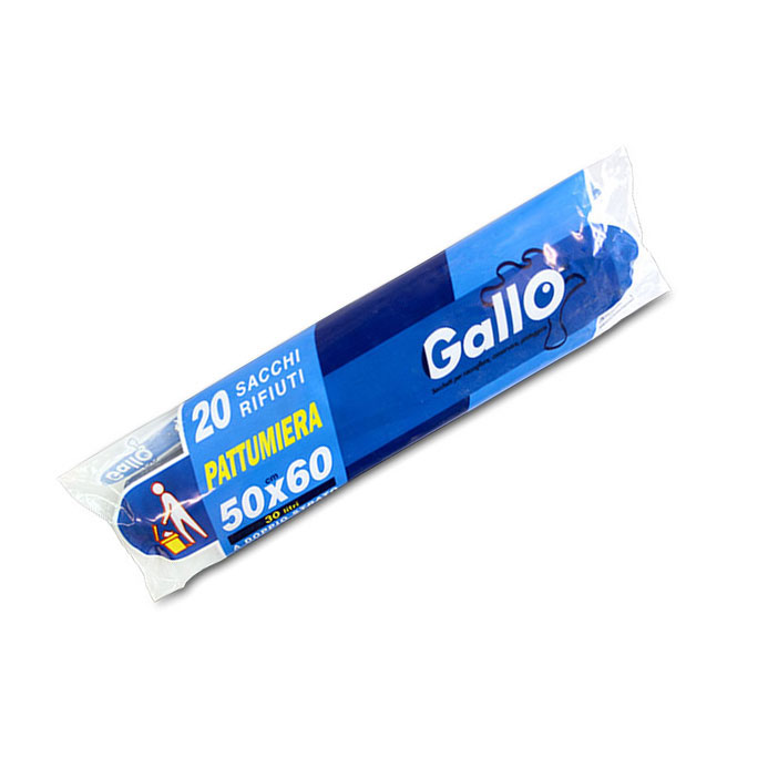 Rolle mit 20 schwarzen Müllbeuteln 50x60 cm