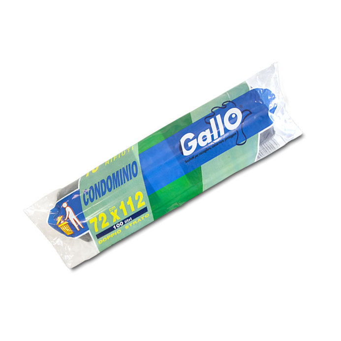 Rolle mit 10 schwarzen Tüten für Eigentumswohnungen mit den Maßen 72x112 cm