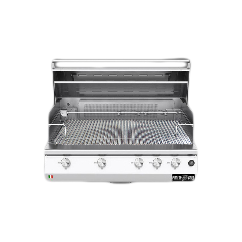 Fry Top 750 Range Gasgrill, 5-flammiger V-Drain Grill