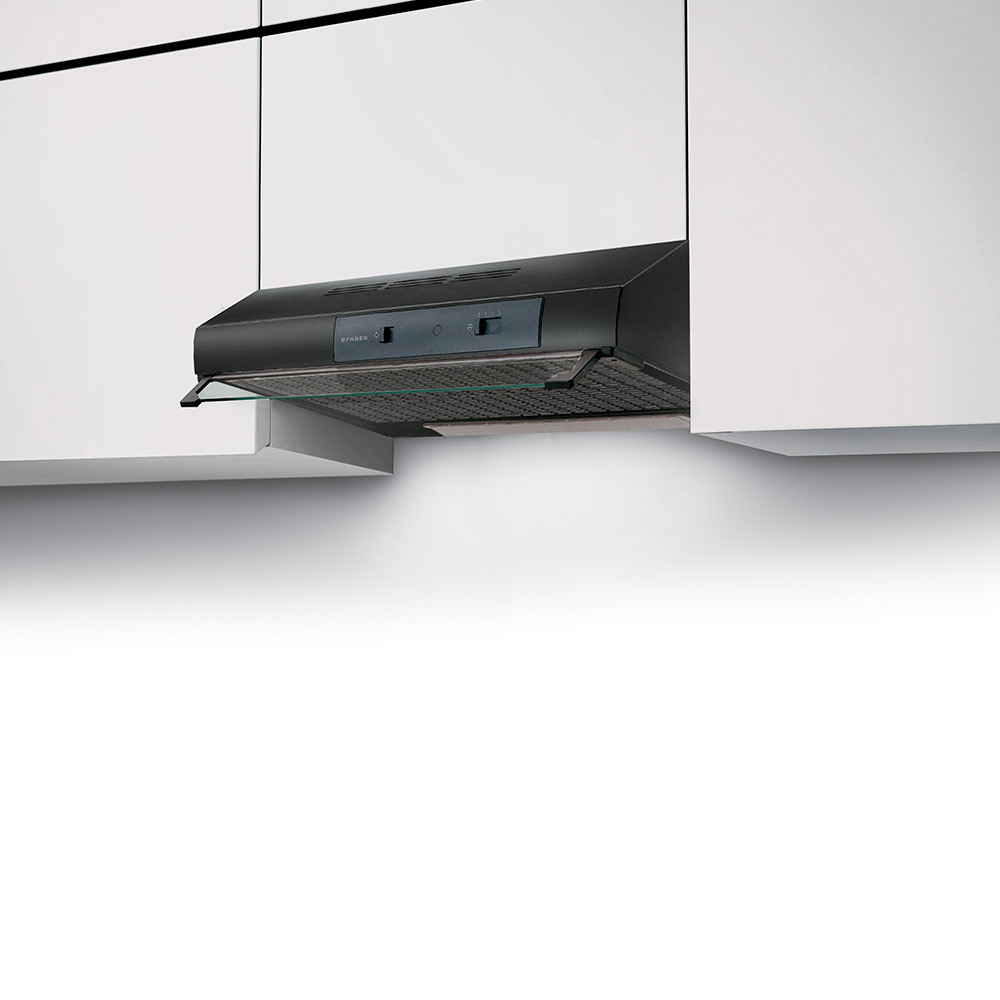 TCH04-741 schwarze Einbau-Küchenhaube 60 cm