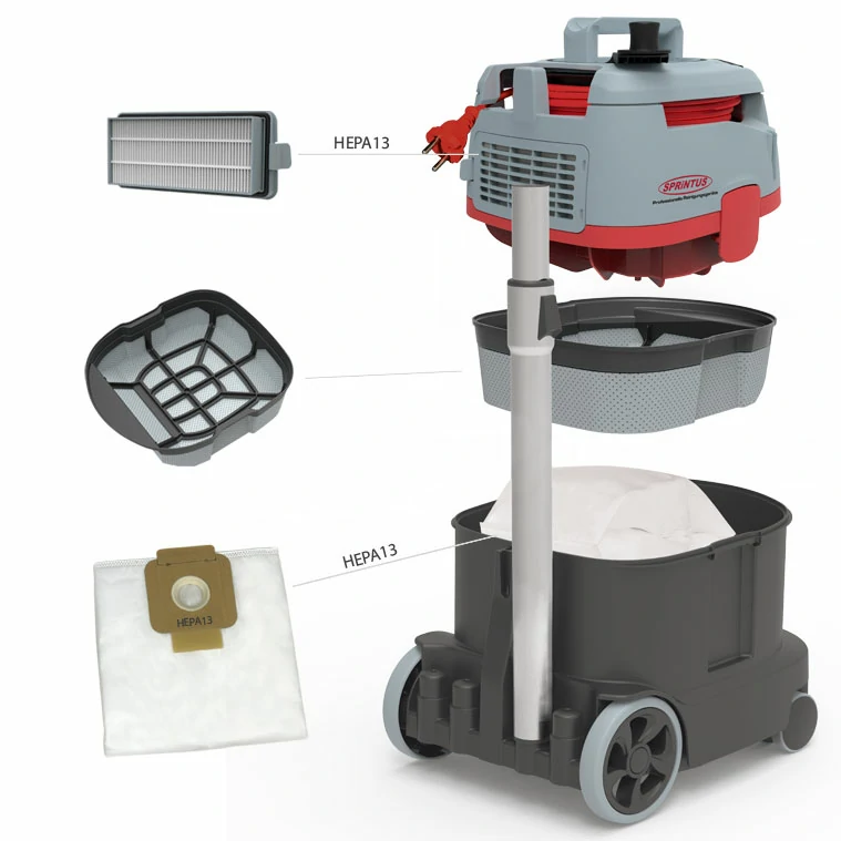 Era Tec 700W 13 Liter leiser Profi-Staubsauger