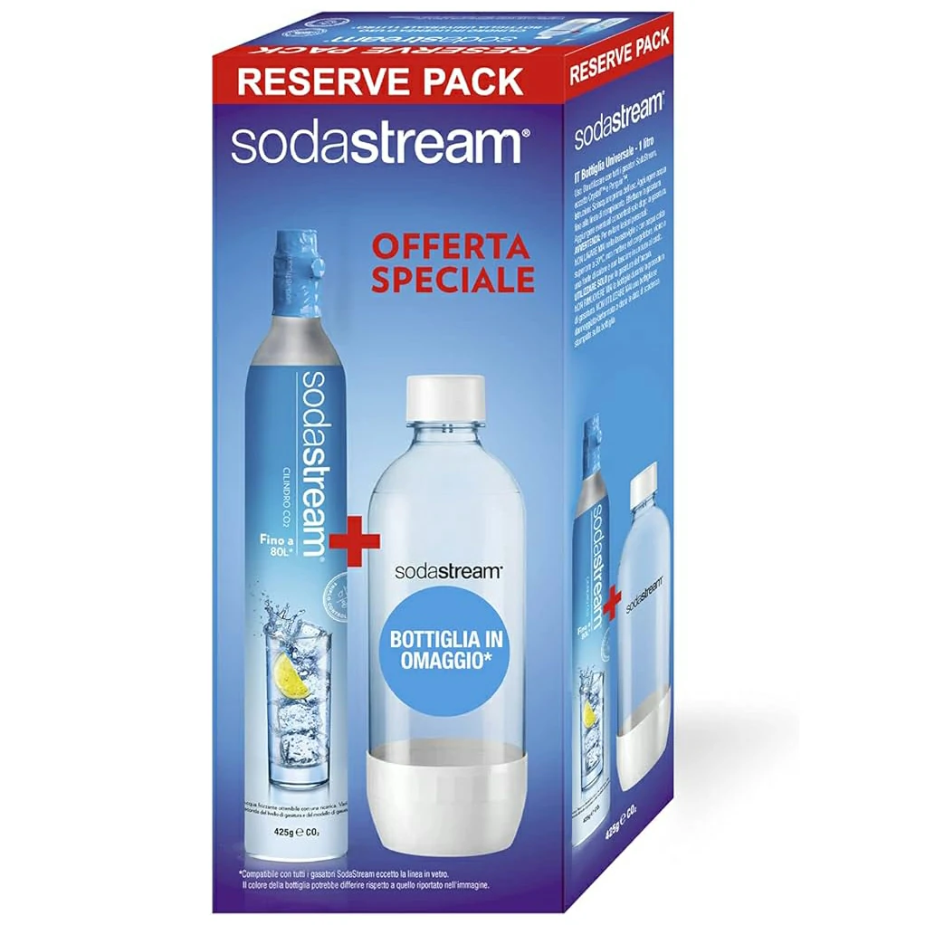 Sodastream Co2 Refill mit kostenloser 1-Liter-Flasche