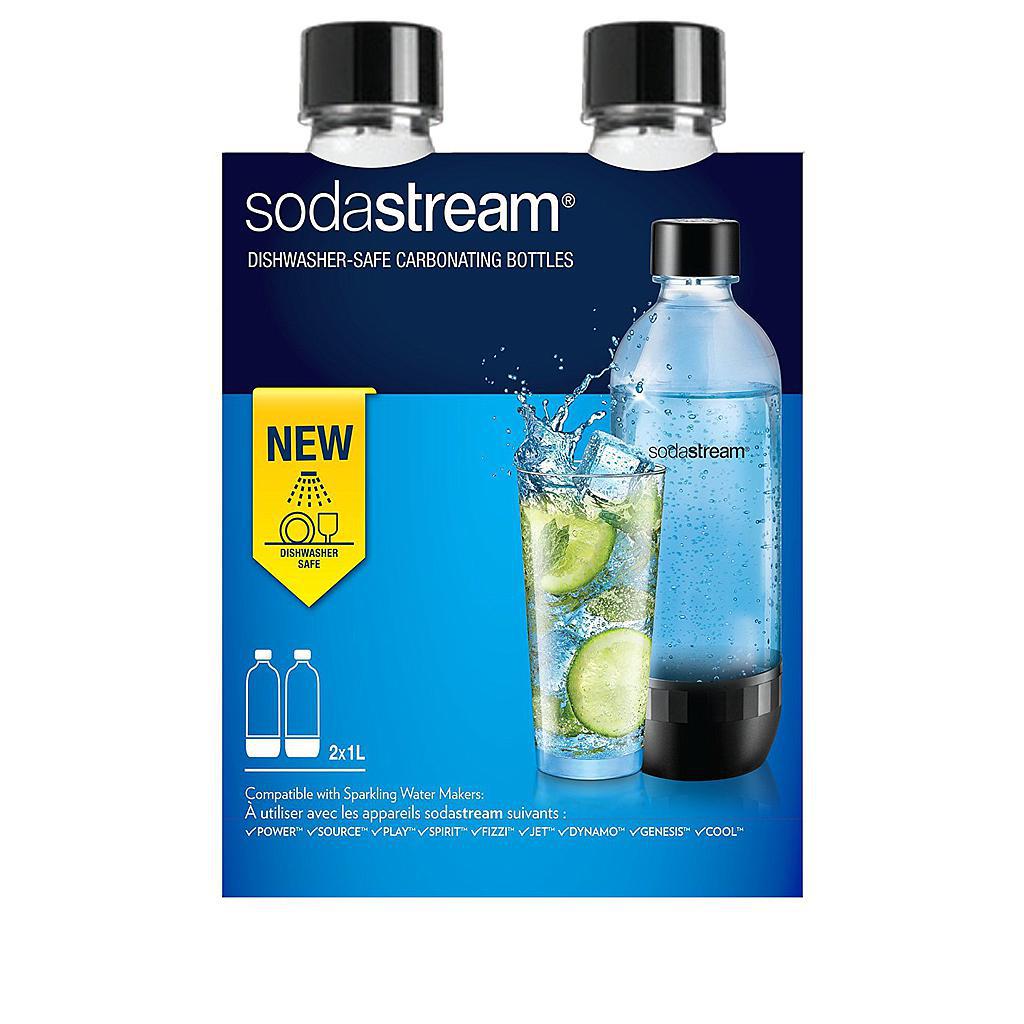Packung mit 2 Universal-1L-SodaStream-Flaschen, spülmaschinengeeignet