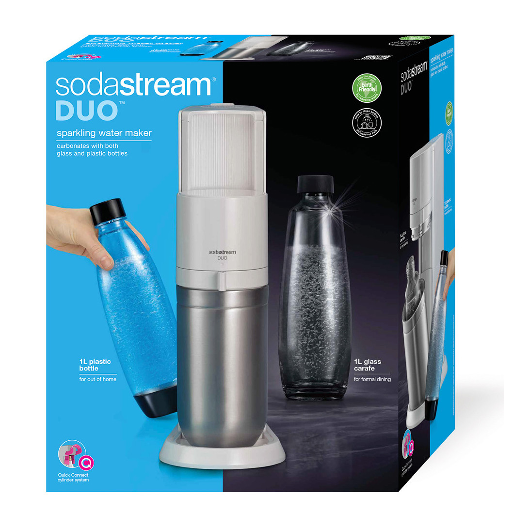 SodaStream Duo White mit zwei Flaschen