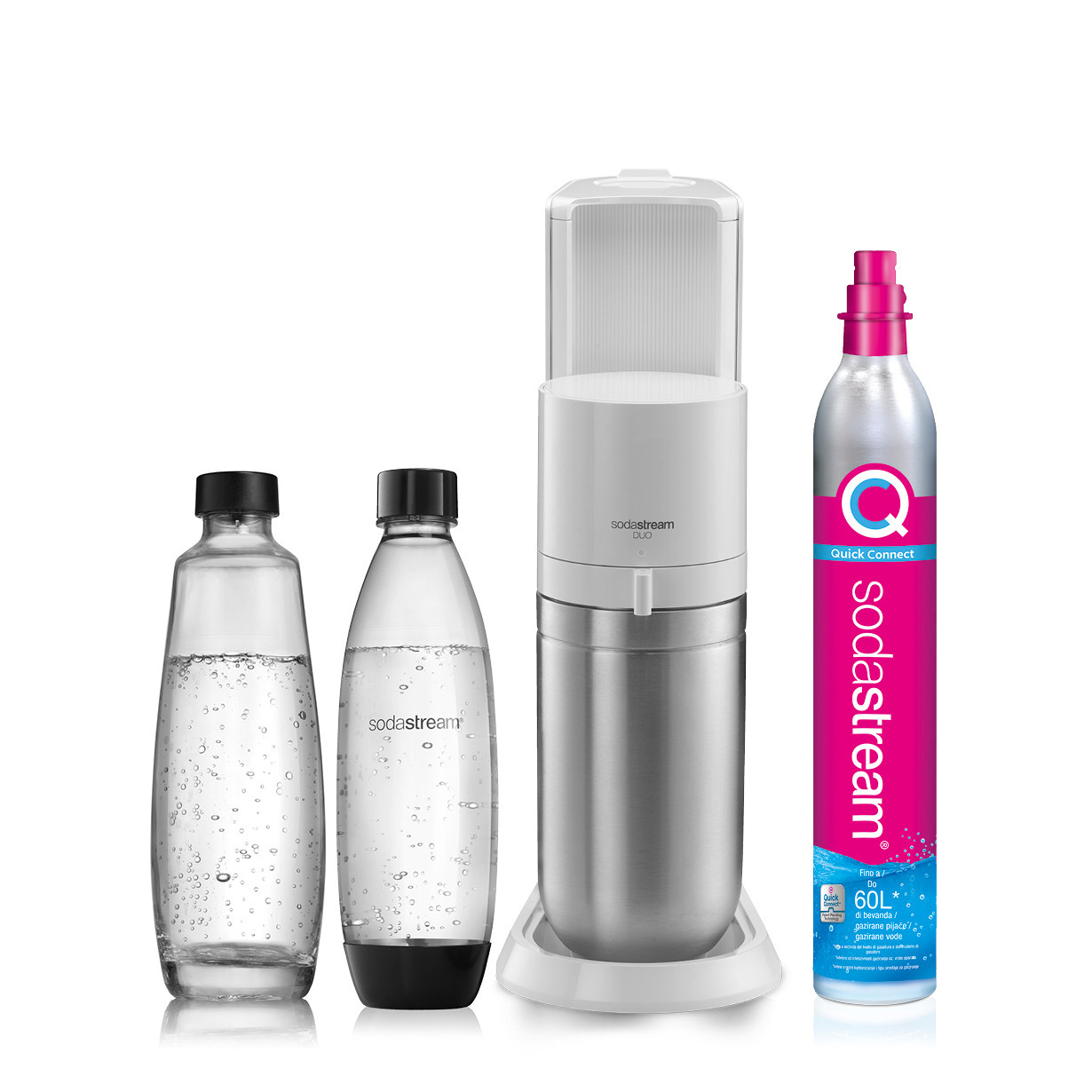 SodaStream Duo White mit zwei Flaschen