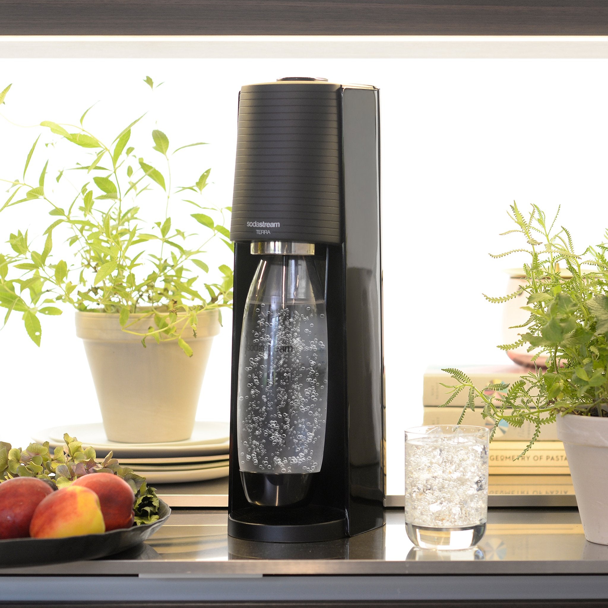 SodaStream TERRA Wasserkarbonisator Mega Pack, Schwarz
