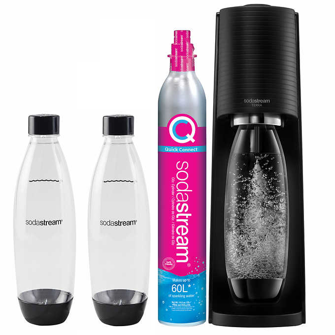 SodaStream TERRA Wasserkarbonisator Mega Pack, Schwarz
