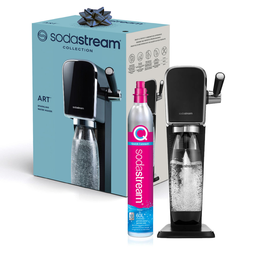 Sodastream Art schwarzer Karbonator mit Flasche