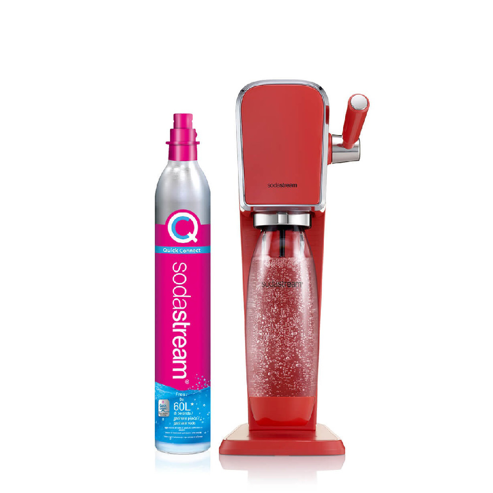 Sodastream Art Mandarin-Karbonisator mit Sodastream-Flasche und Nachfüllung