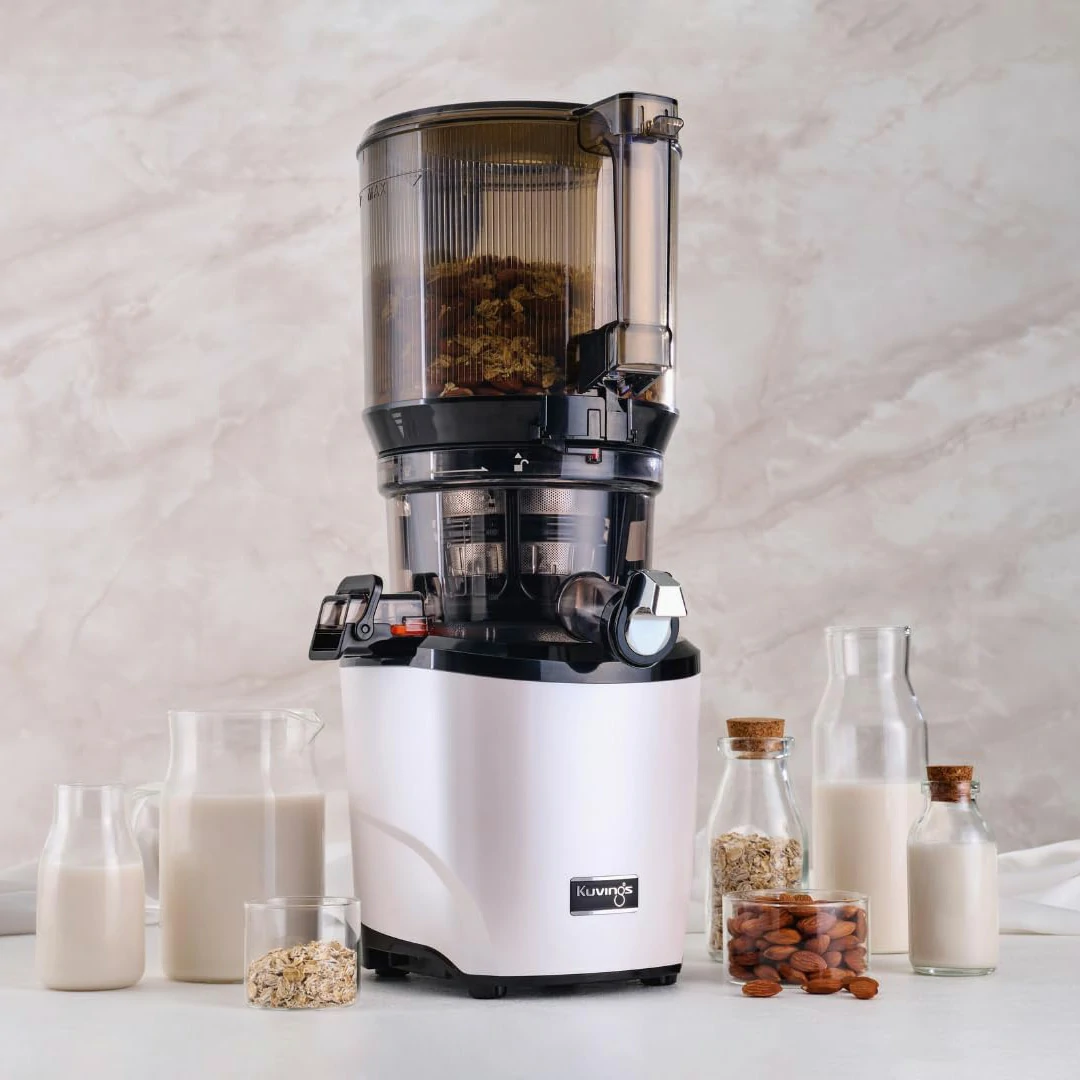 Kuvings AUTO10S Slow Juicer mit Freisprechfunktion, weißer Extraktor