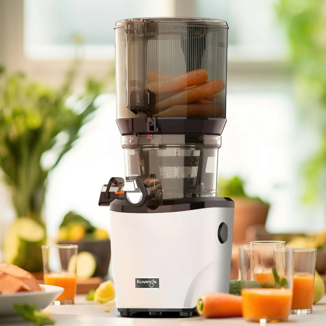 Kuvings AUTO10S Slow Juicer mit Freisprechfunktion, weißer Extraktor