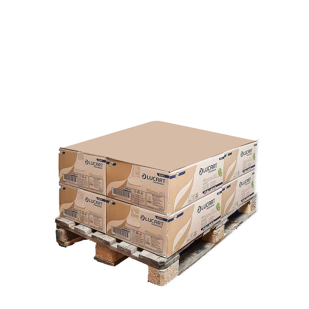 Verpackung: 8 Schachteln mit 40 Packungen verschachteltem Toilettenpapier Lucart Econatural 210I