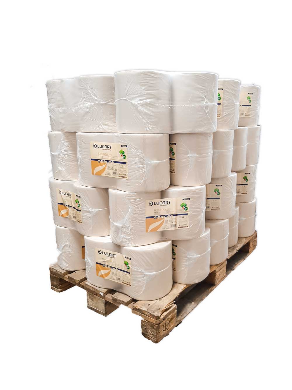 Palette mit 32 Packungen mit 2 Rollen 800-Träger-Papier Econatural 800 - Lucart