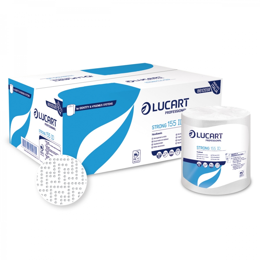 Verpackung: 8 Schachteln Strong Blue 155 ID 2-lagige Papierhandtücher