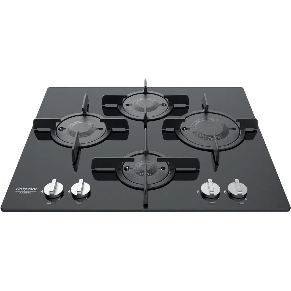 Hotpoint 4-Flammen-Gasherd FTGHG 641 D/HA - schwarz