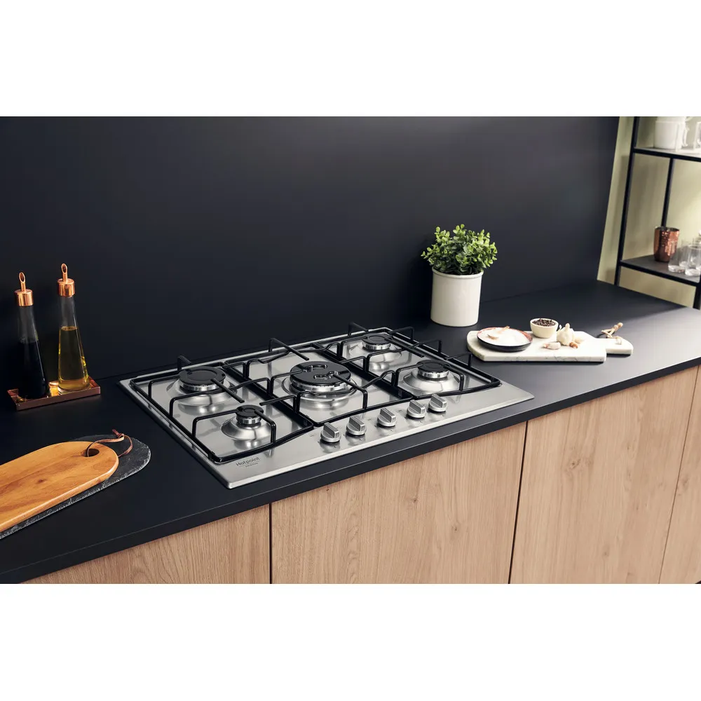 Hotpoint 5-Flammen-Gasherd PCN 752 T/IX/HAR 75 cm