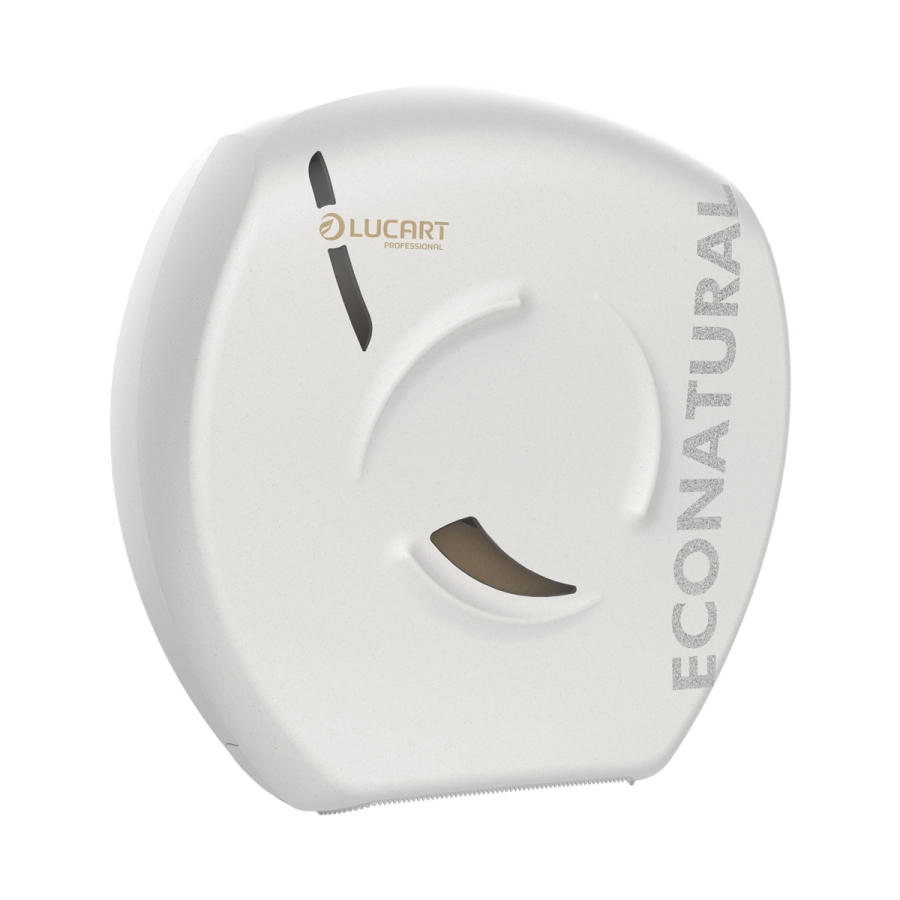 econatural Flow Jumbo-Toilettenpapierspender, weiß