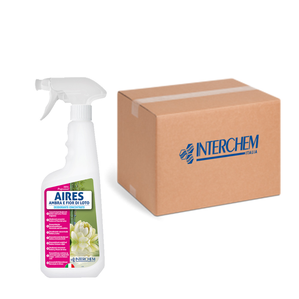 Packung mit 6 konzentrierten Lufterfrischern, Bernstein und Lotusblüte, 750 ml