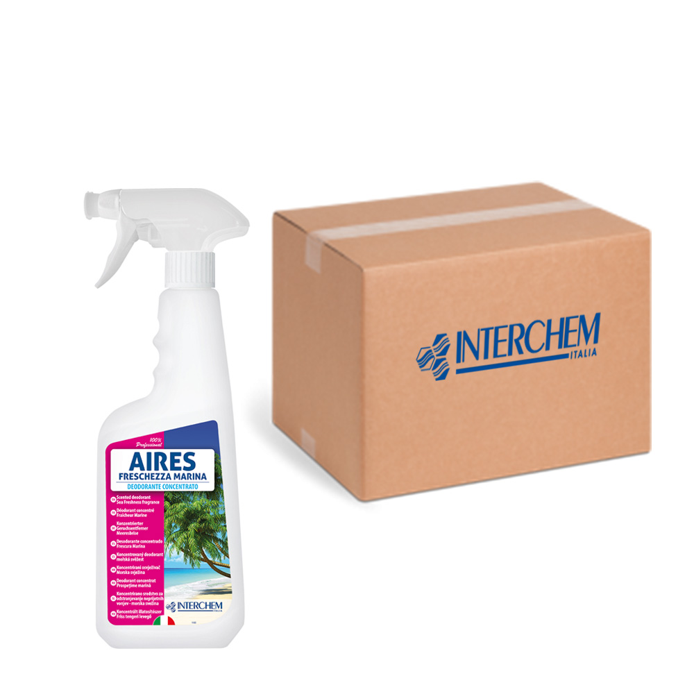 Packung mit 6 konzentrierten Lufterfrischern Marine Freshness 750 ml