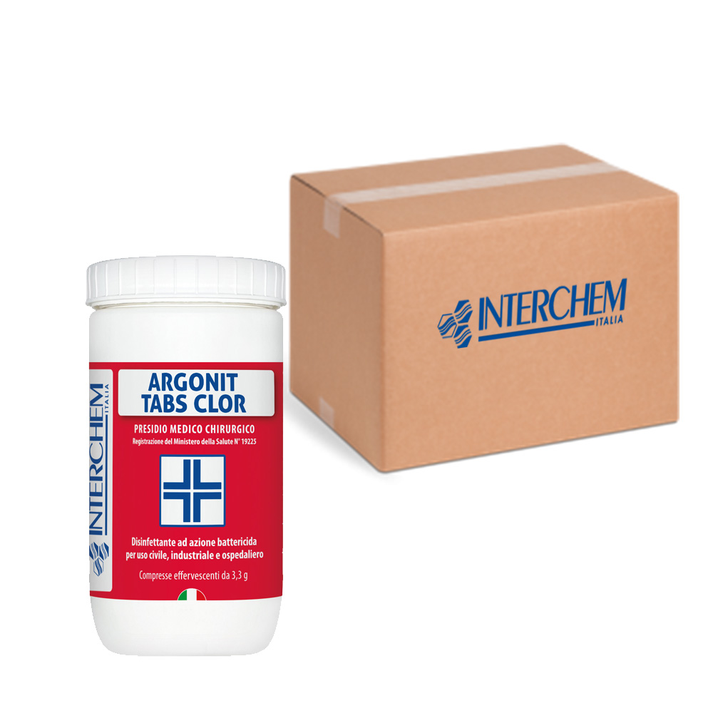 Schachtel mit 6 Stück Desinfektionsmittel in Tabletten Argonit Tabs Clor