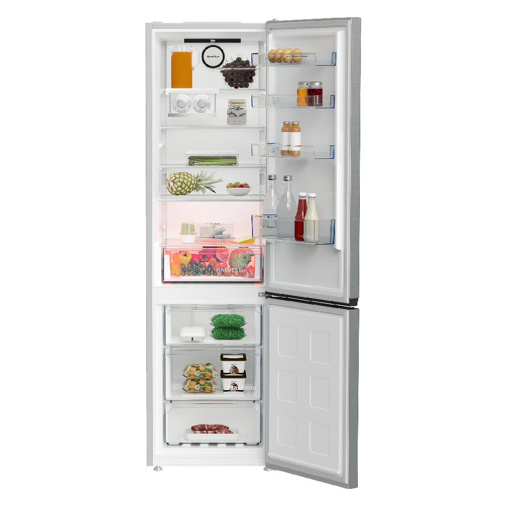 Beko Total No Frost 407 LTMETAL LOOK B5RCNE405HXB Kombi-Kühlschrank