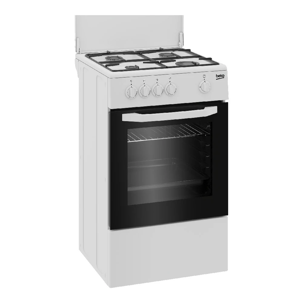 BEKO 4-FLAMMEN-GASHERD GASOFEN 54LT 50x50 WEISS CSG42009DW