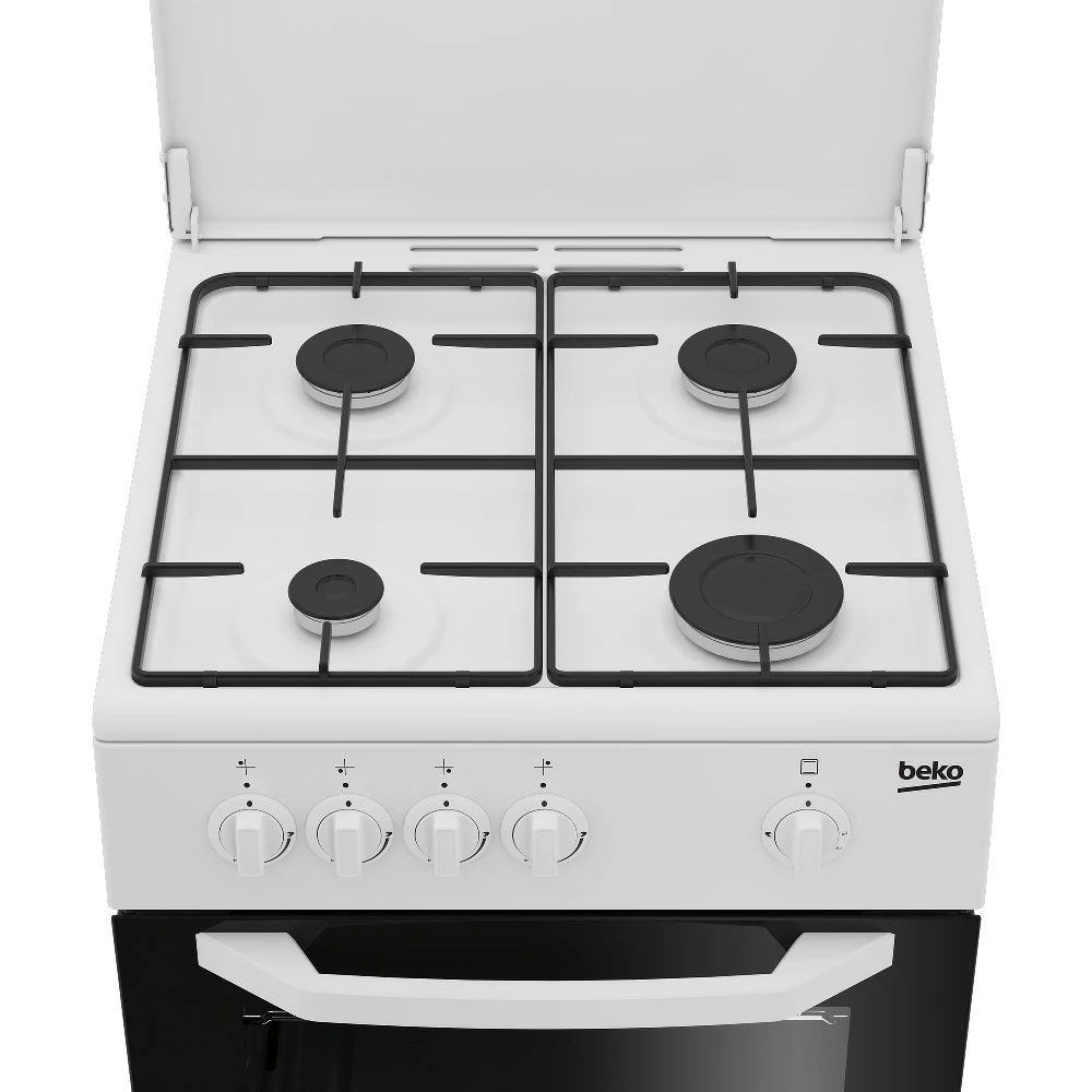 BEKO 4-FLAMMEN-GASHERD GASOFEN 54LT 50x50 WEISS CSG42009DW