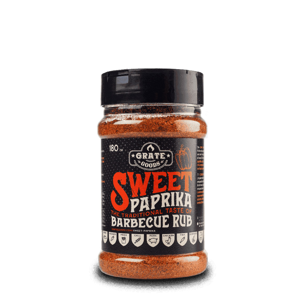 Rub Barbecue Süße Paprika 180 g Geriebene Ware