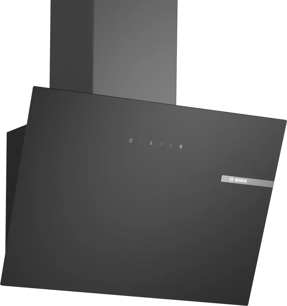 Bosch Dunstabzugshaube zur Wandmontage, 60 cm, 220 W, SCHWARZ, LED-LICHT DWK65DK60