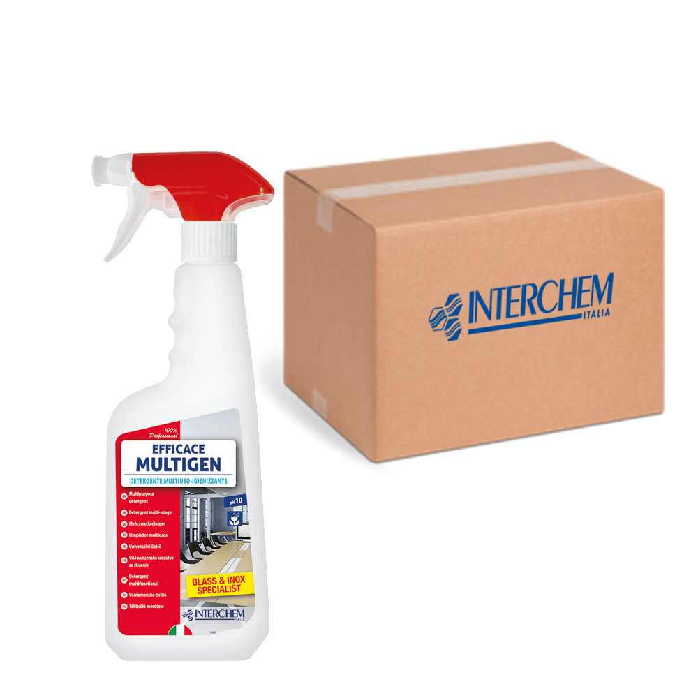 Packung mit 6 Mehrzweckreinigern Effektives Multigendesinfektionsmittel 750 ml