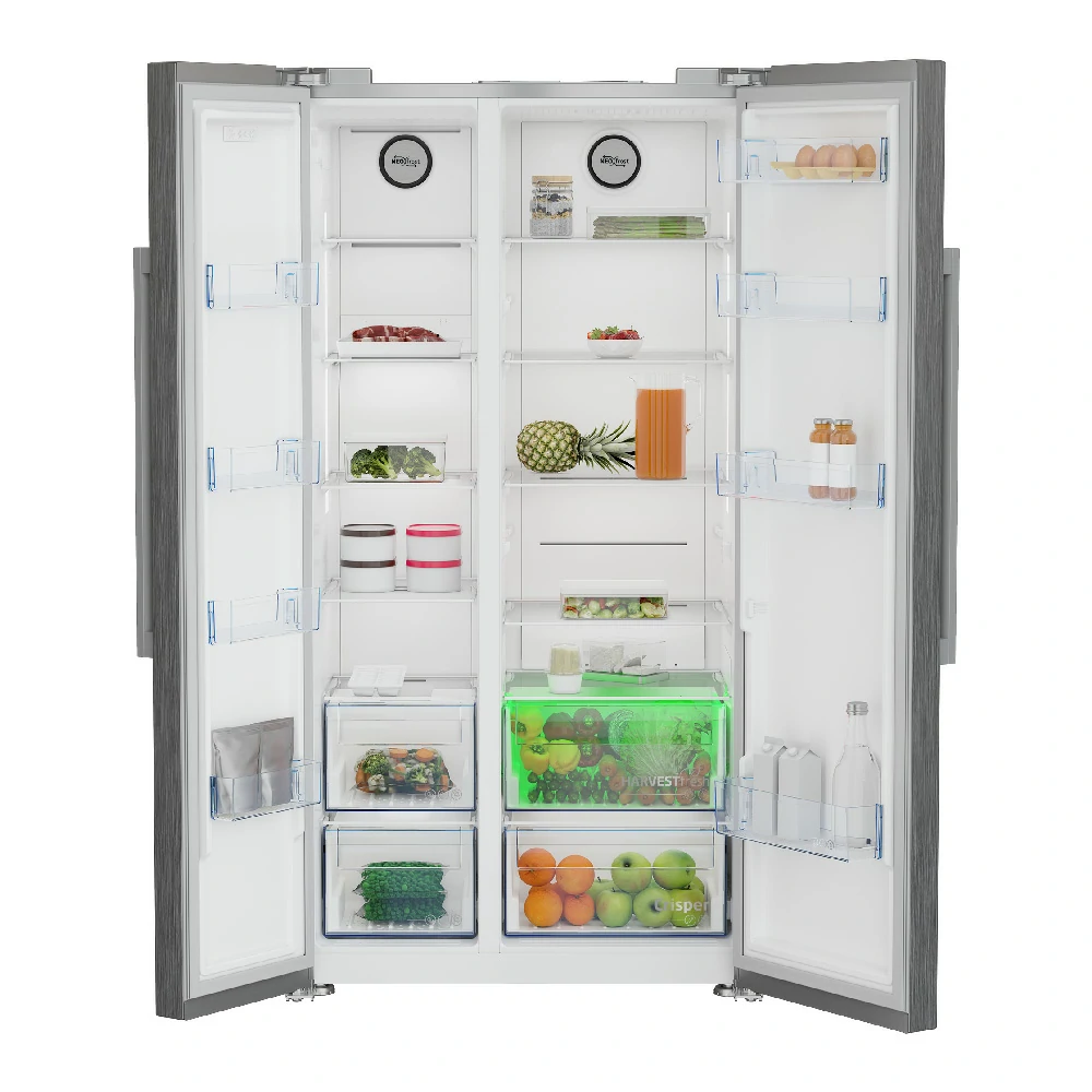 Beko 640LT F 91 CM GN163130PTN Edelstahl-Kühlschrank, frostfrei