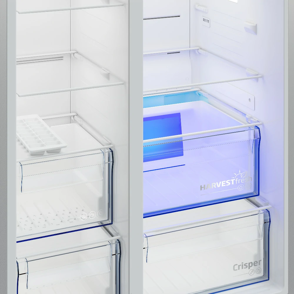 Beko 640LT F 91 CM GN163130PTN Edelstahl-Kühlschrank, frostfrei