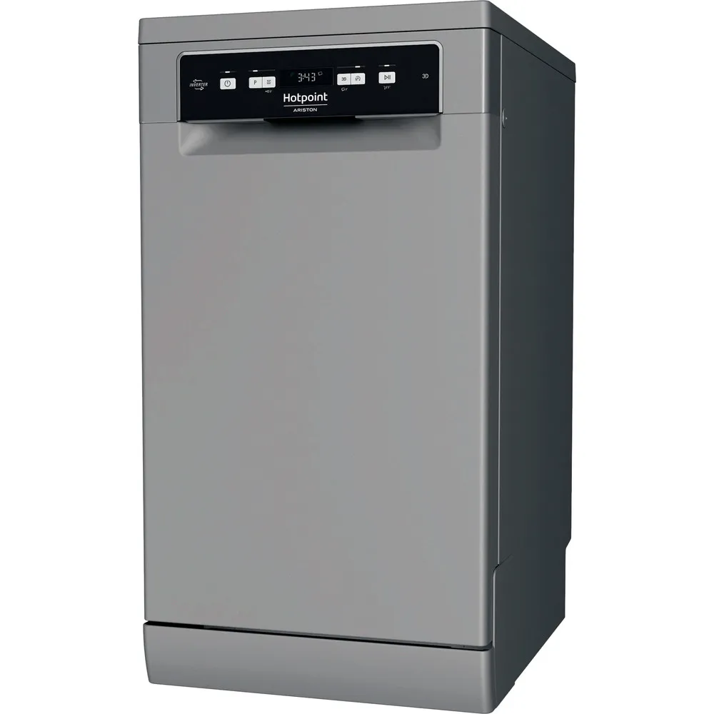 Hotpoint 45 CM 10COPER freistehender Geschirrspüler. C, SILBER, HA3FC10BS7A0S