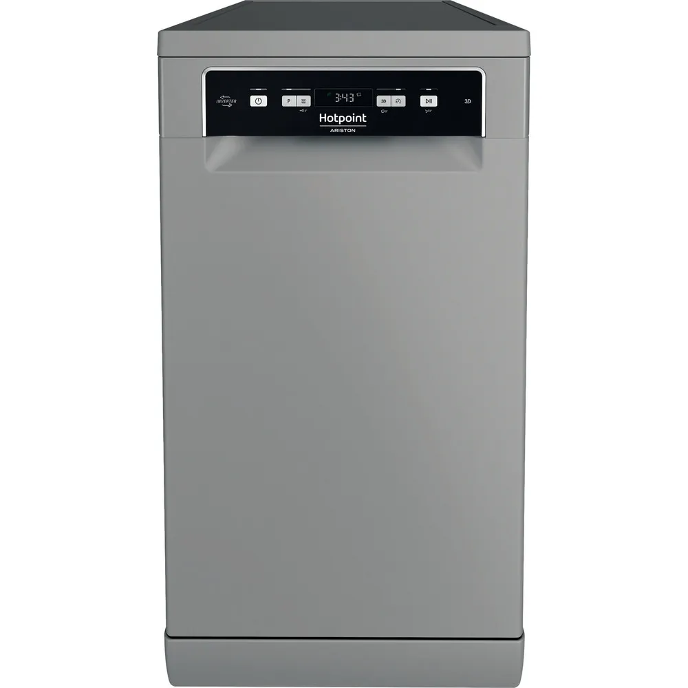 Hotpoint 45 CM 10COPER freistehender Geschirrspüler. C, SILBER, HA3FC10BS7A0S