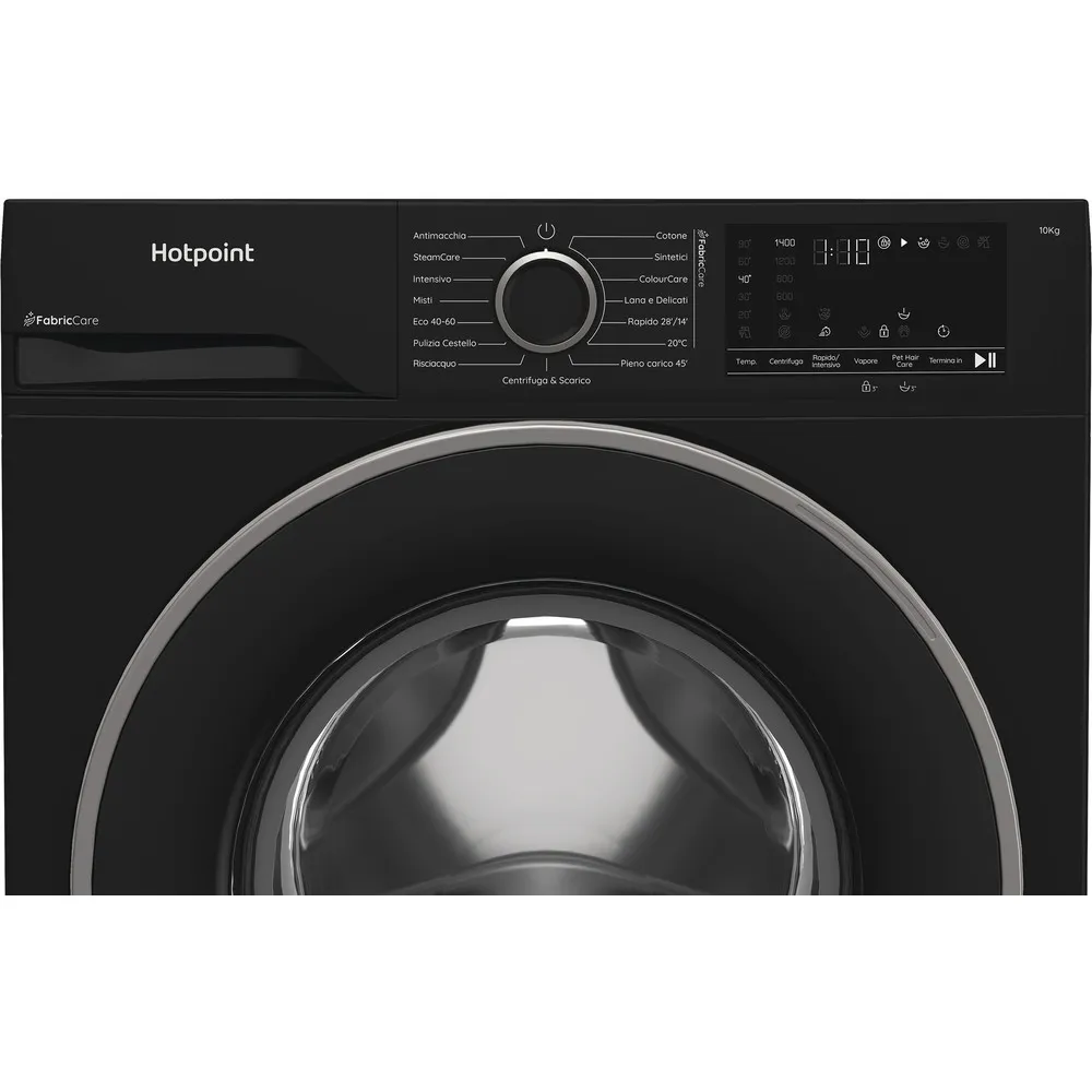 10 kg Hotpoint Dampfwaschmaschine A 1400GIRI SCHWARZ HB 103B CARE IT