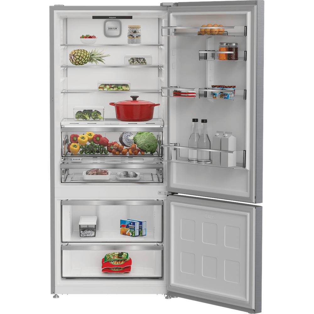 Hotpoint No Frost 551 LT HPAK2 6553 XP5E Kombi-Kühlschrank aus Edelstahl, 78 cm