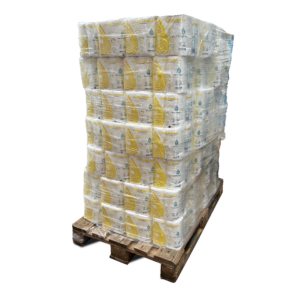 Palette aus wasserlöslichem Toilettenpapier, 96 Packungen mit 12 Rollen, schnelle Auflösung