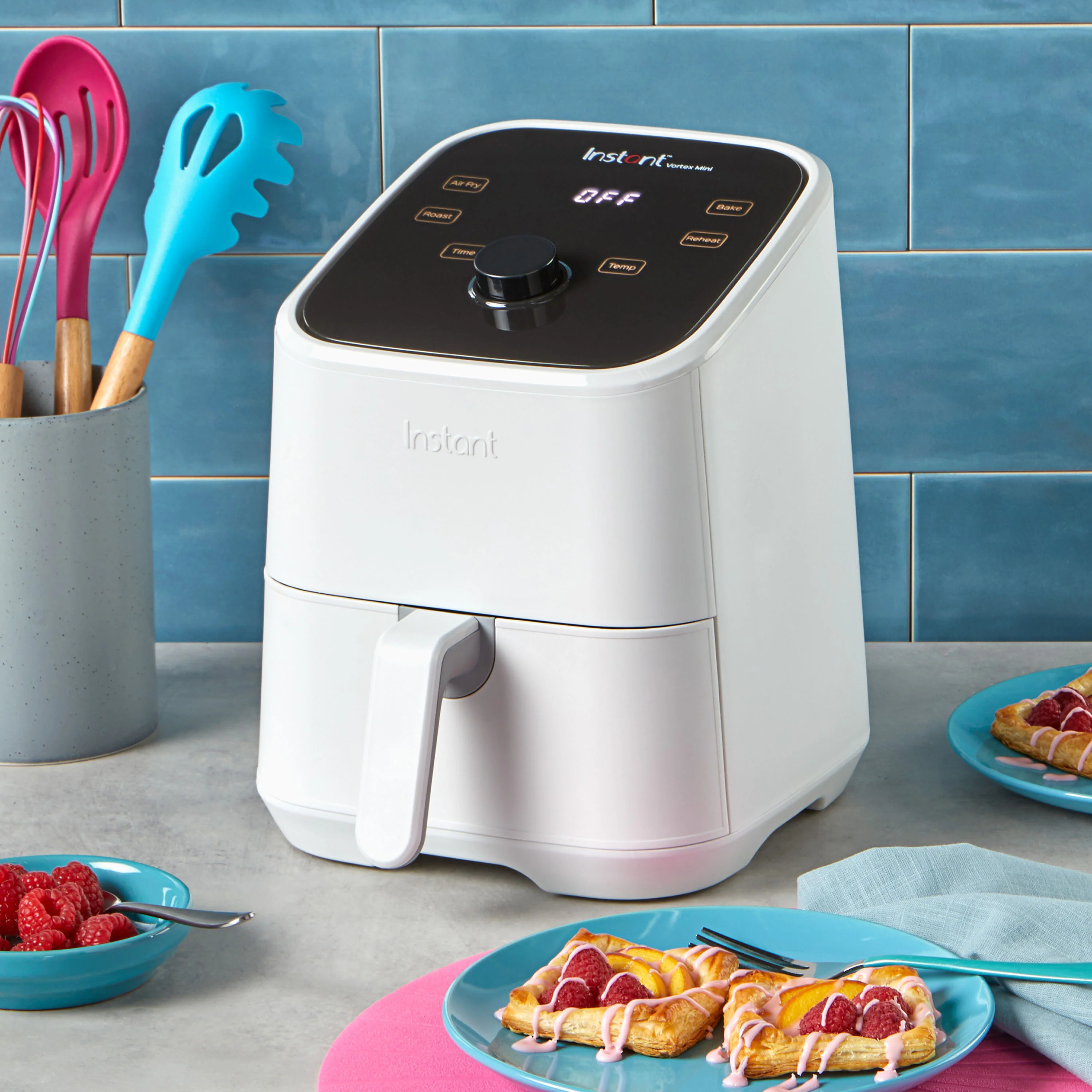 Instant Vortex Mini-Mehrzweck-Luftfritteuse 2 Liter weiß