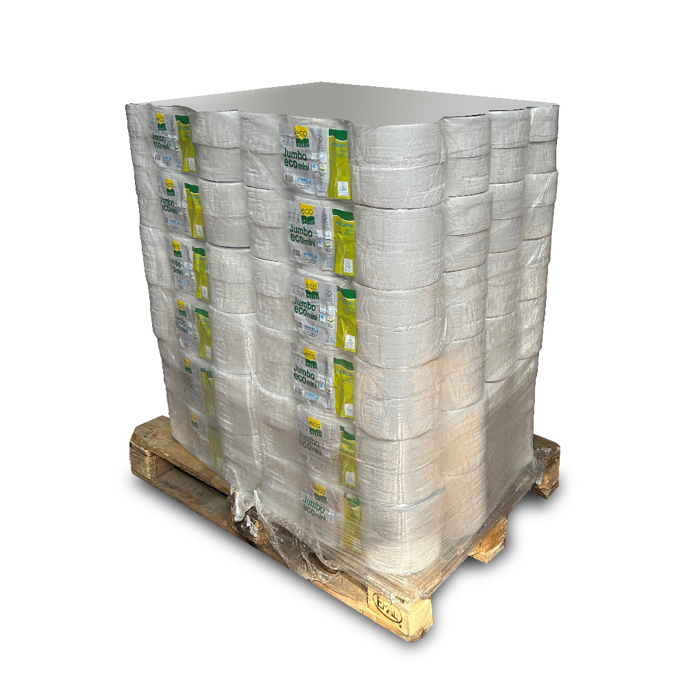 Palette mit 24 Packungen Jumbo Eco Mini-Toilettenpapier mit 12 Rollen