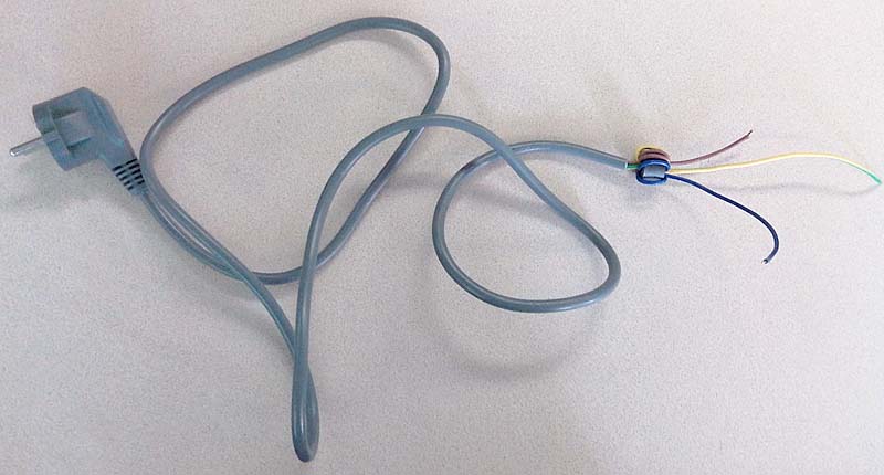 STROMKABELGRUPPE 2-POLIGER EU-STECKER UND MASSE