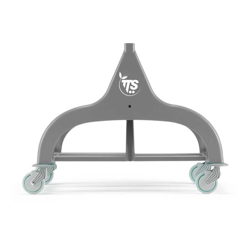 Doppelrahmen mit Rädern und Stoßstangen für Nick 30L Reinigungswagen, Grau