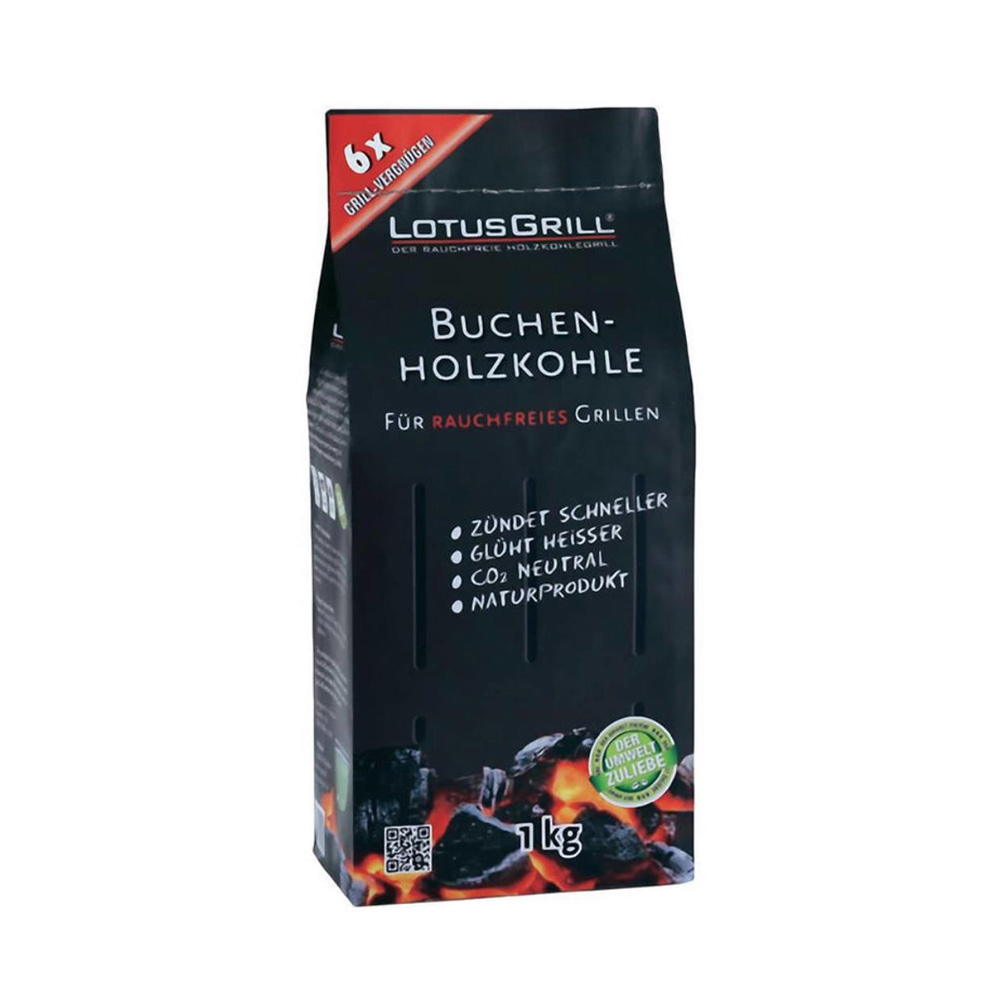 Buchenholzkohle-Packung 1 kg.