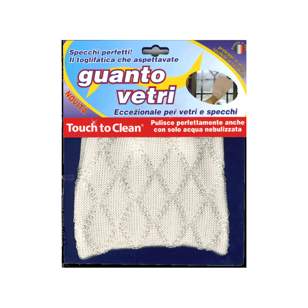 Magischer Reinigungshandschuh für Glas und Stahl