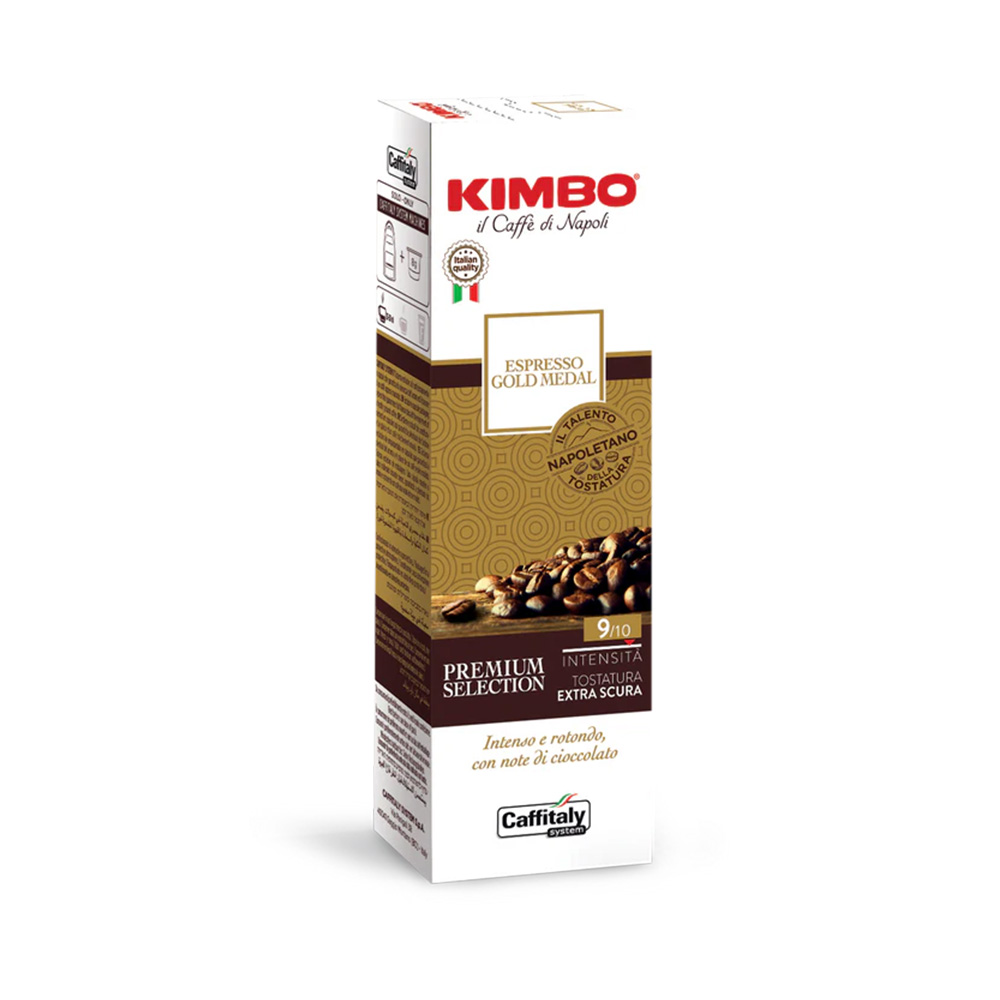 Kimbo Espresso Gold Metal Kaffeepackung mit 10 Kapseln