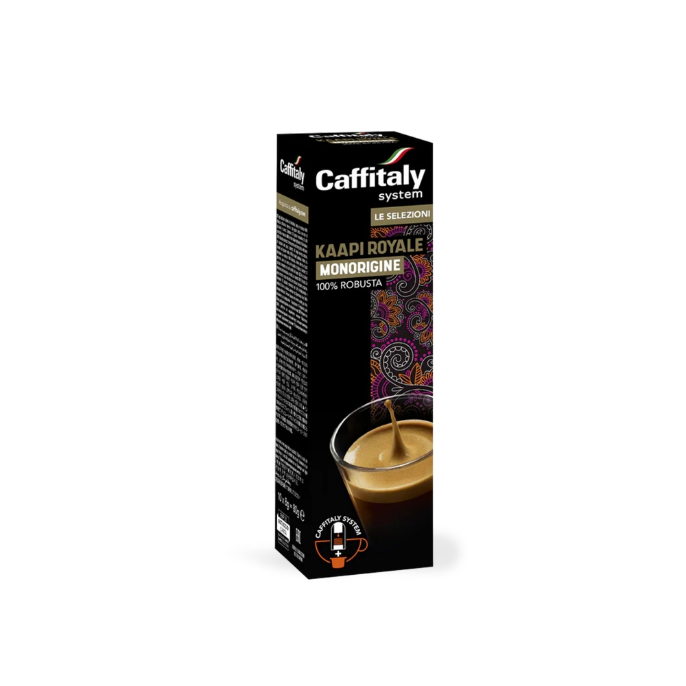 Caffitaly Kaapi Royale Single Origin Coffee 100% Robusta Packung mit 10 Kapseln