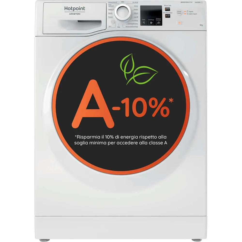 Hotpoint Dampfwechselrichter, 1400 U/min, 9 kg, Waschmaschine NFR79W IT