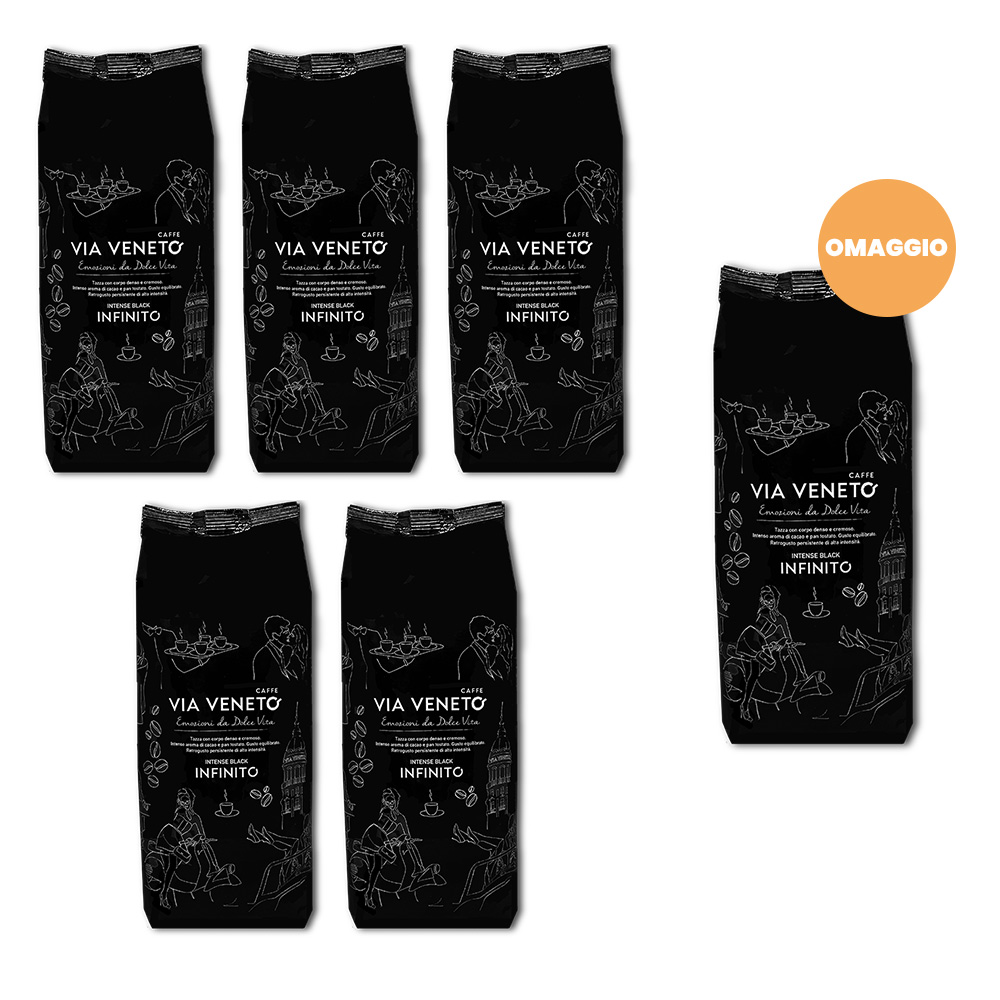 Promo 5+1 Via Veneto Infinity Vollbohnenkaffee 500 g